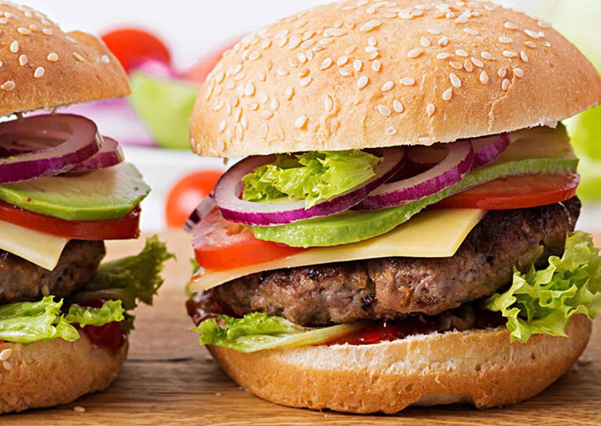 Hamburguesas de carne magra y salvado de trigo