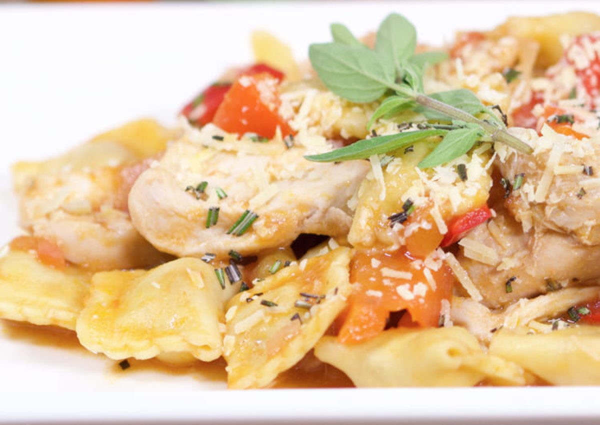 Ravioli de Jamón con estofado de Pollo y Romero (1)