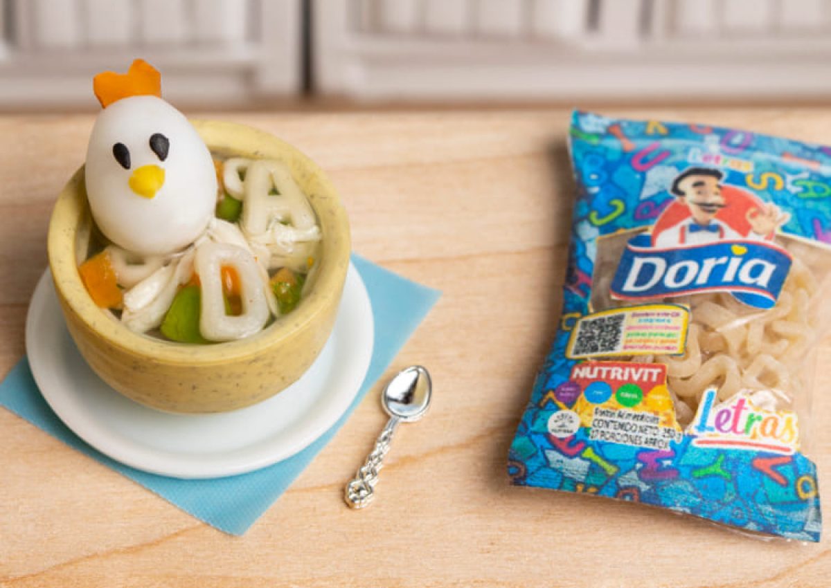 Receta Sopita de letras con pollito