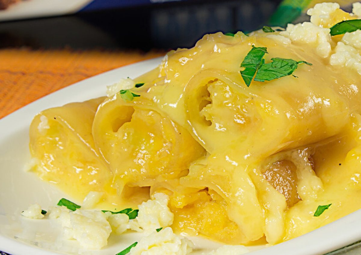 Canelones puré de plátano