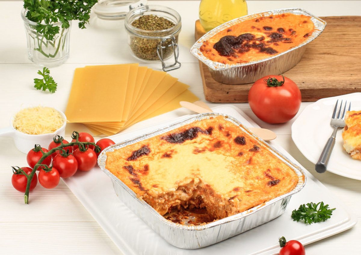 Lasaña con atún y verduras